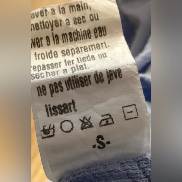 Made in Italy blue cotton blend short sleeves top. Small - Picture 12 of 14